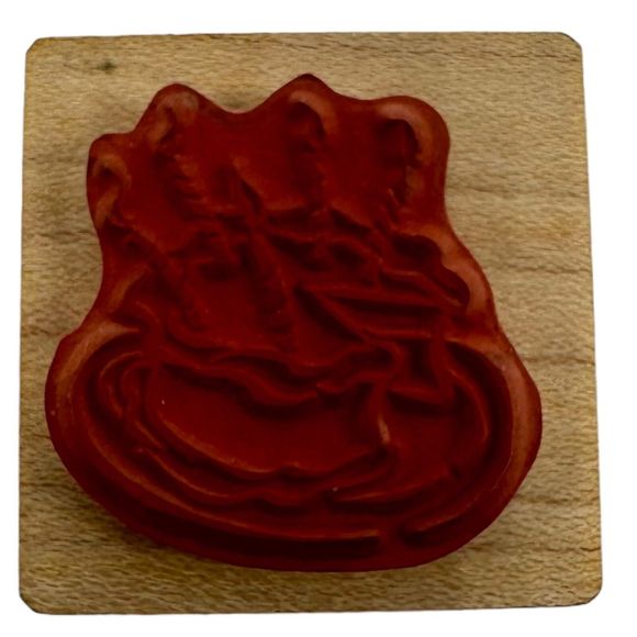 PSX Birthday Party Cake Candles Frosting Plate Wood Mounted Rubber Stamp B-2920 - Picture 5 of 5